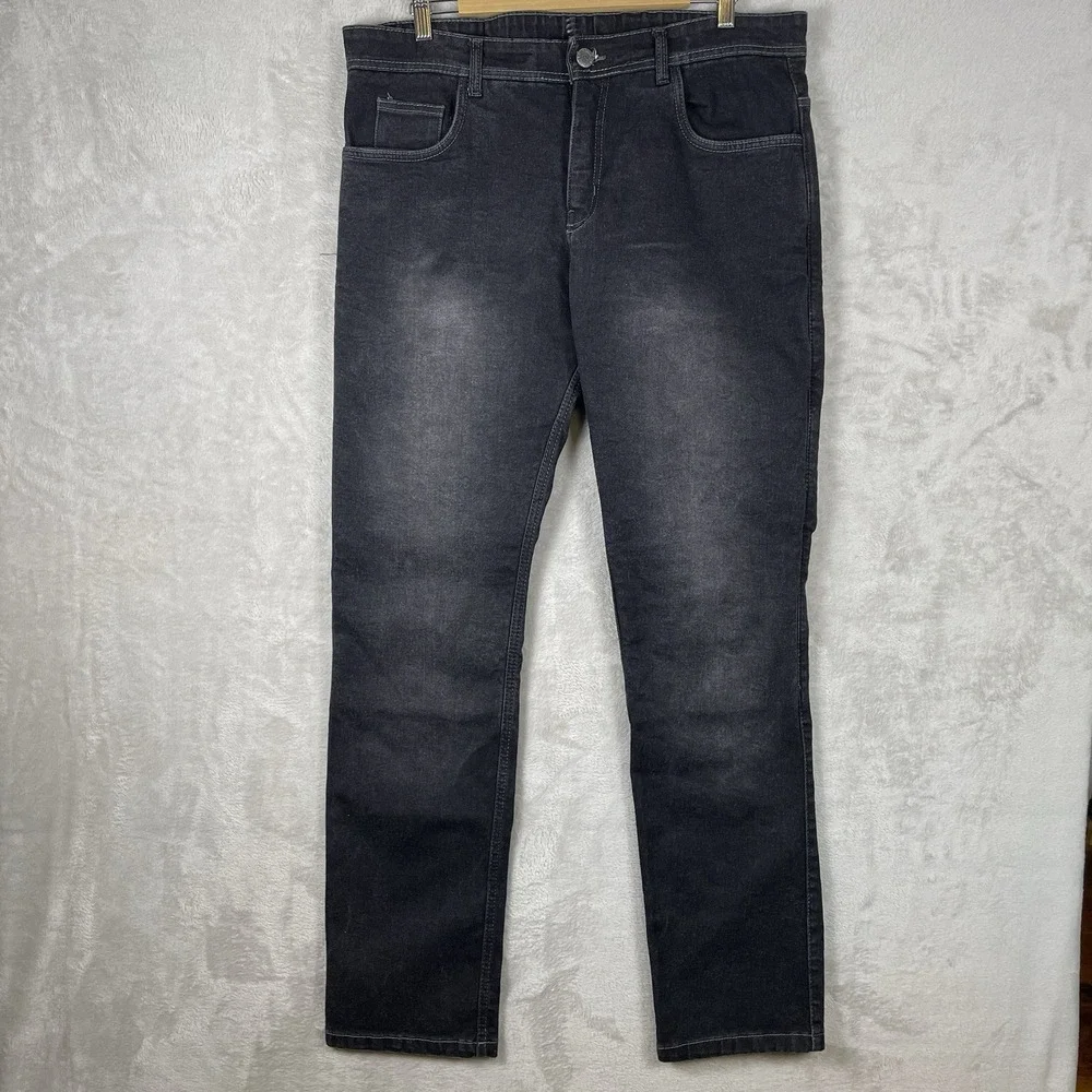 Street & Steel Oakland Jeans Mens 36x32 Black Lined Padded Motorcycle Gear